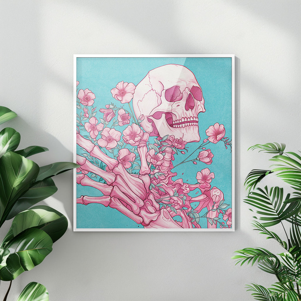 PINK SKULL - תמונות לבית, לסלון ולמשרד