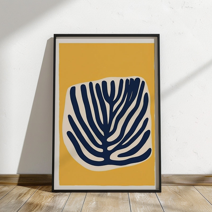 blue leaf - תמונות לבית, לסלון ולמשרד