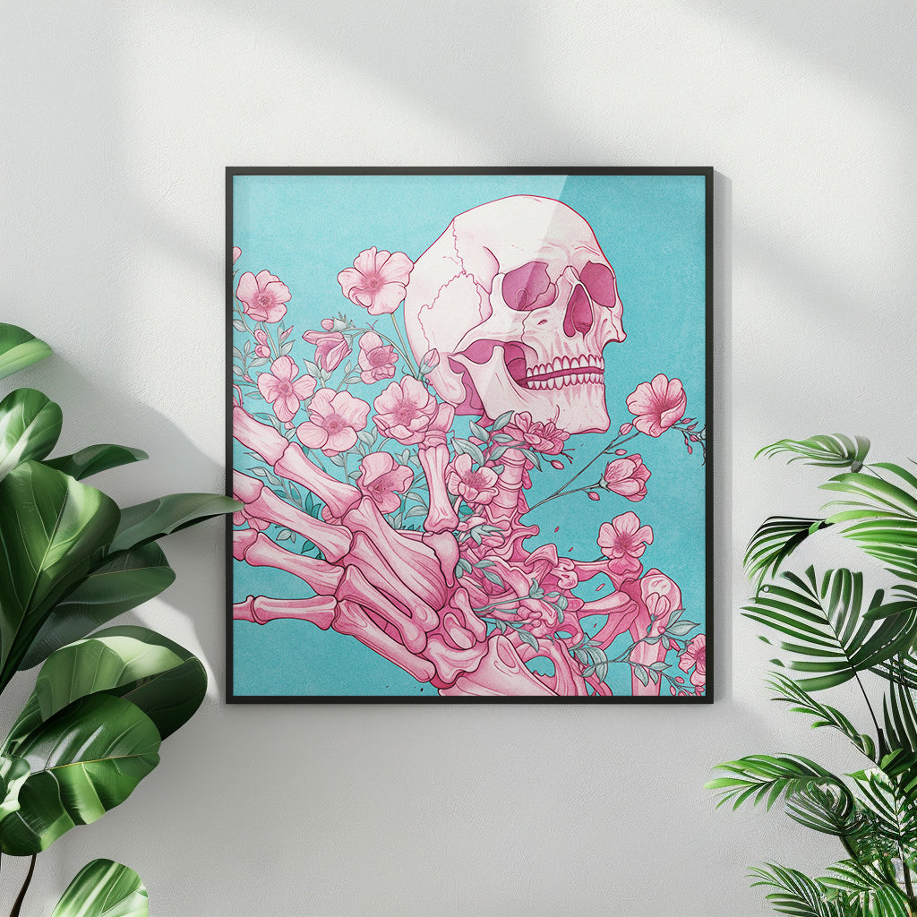 PINK SKULL - תמונות לבית, לסלון ולמשרד