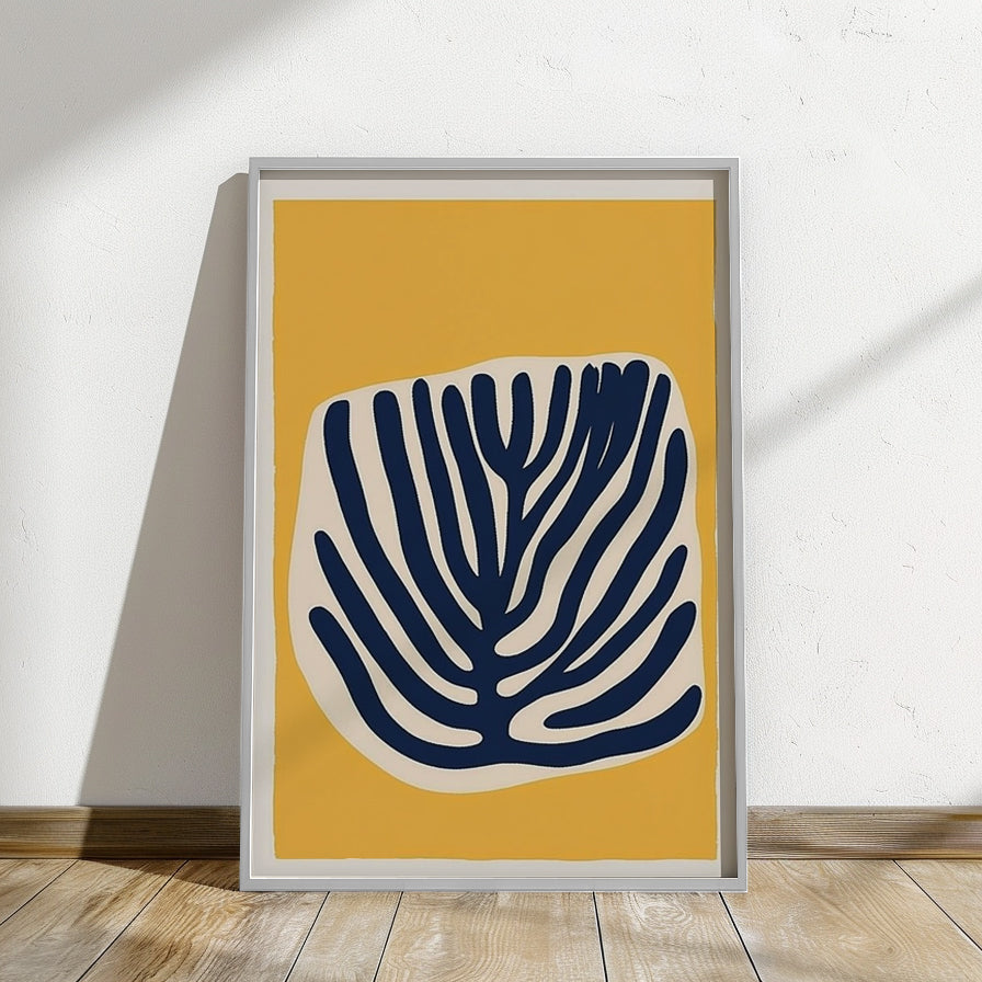 blue leaf - תמונות לבית, לסלון ולמשרד