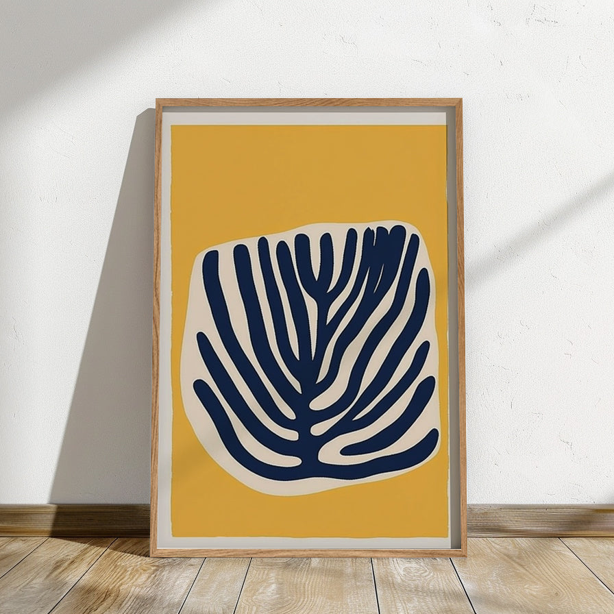blue leaf - תמונות לבית, לסלון ולמשרד