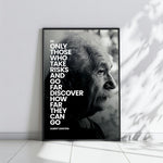 Albert Einstein take risks - תמונות לבית, לסלון ולמשרד