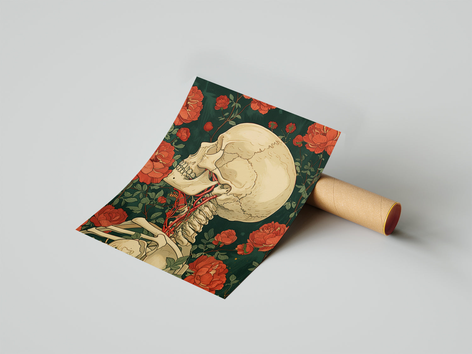 Flower Skull - תמונות לבית, לסלון ולמשרד
