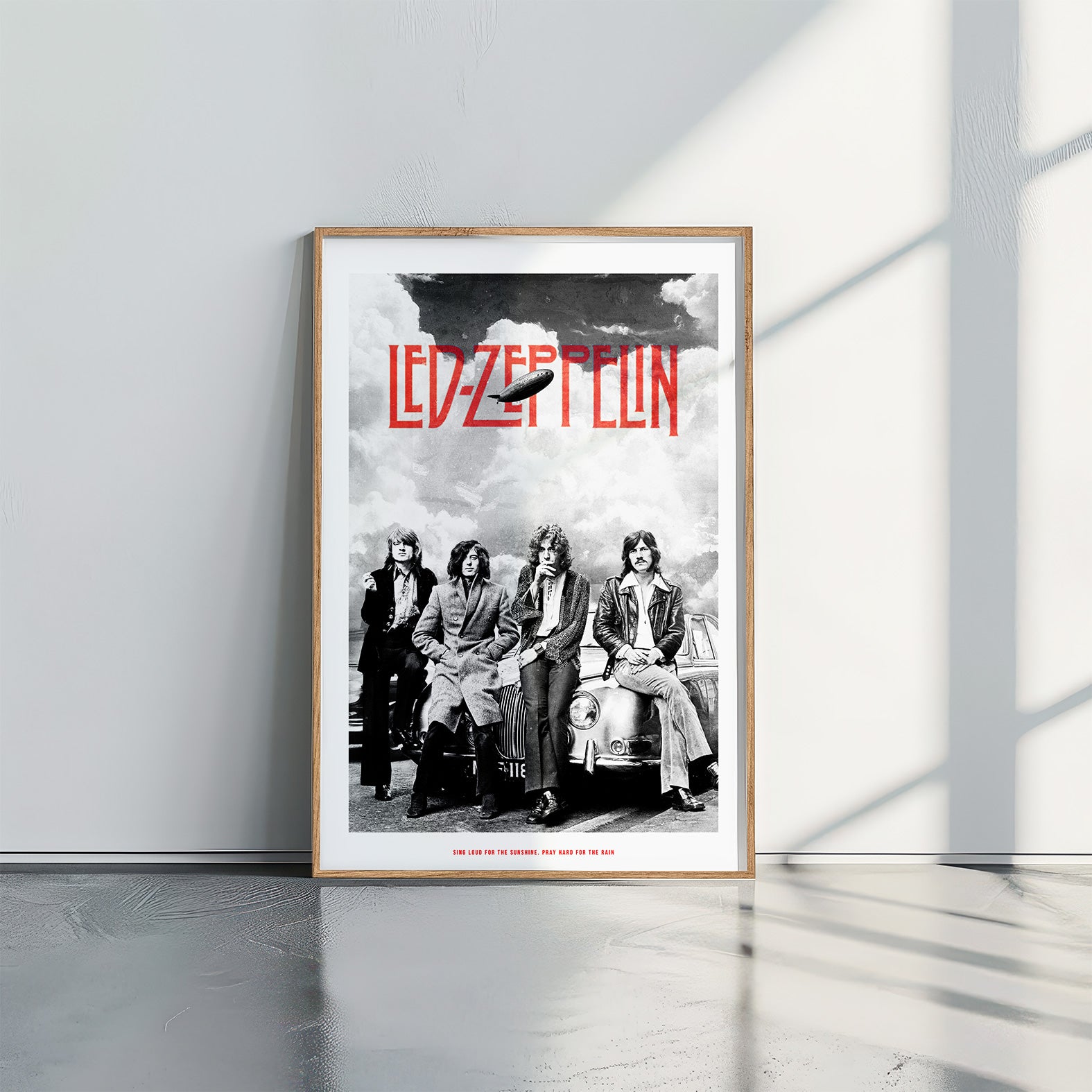 Led Zeppelin BLACK & WHITE - תמונות לבית, לסלון ולמשרד