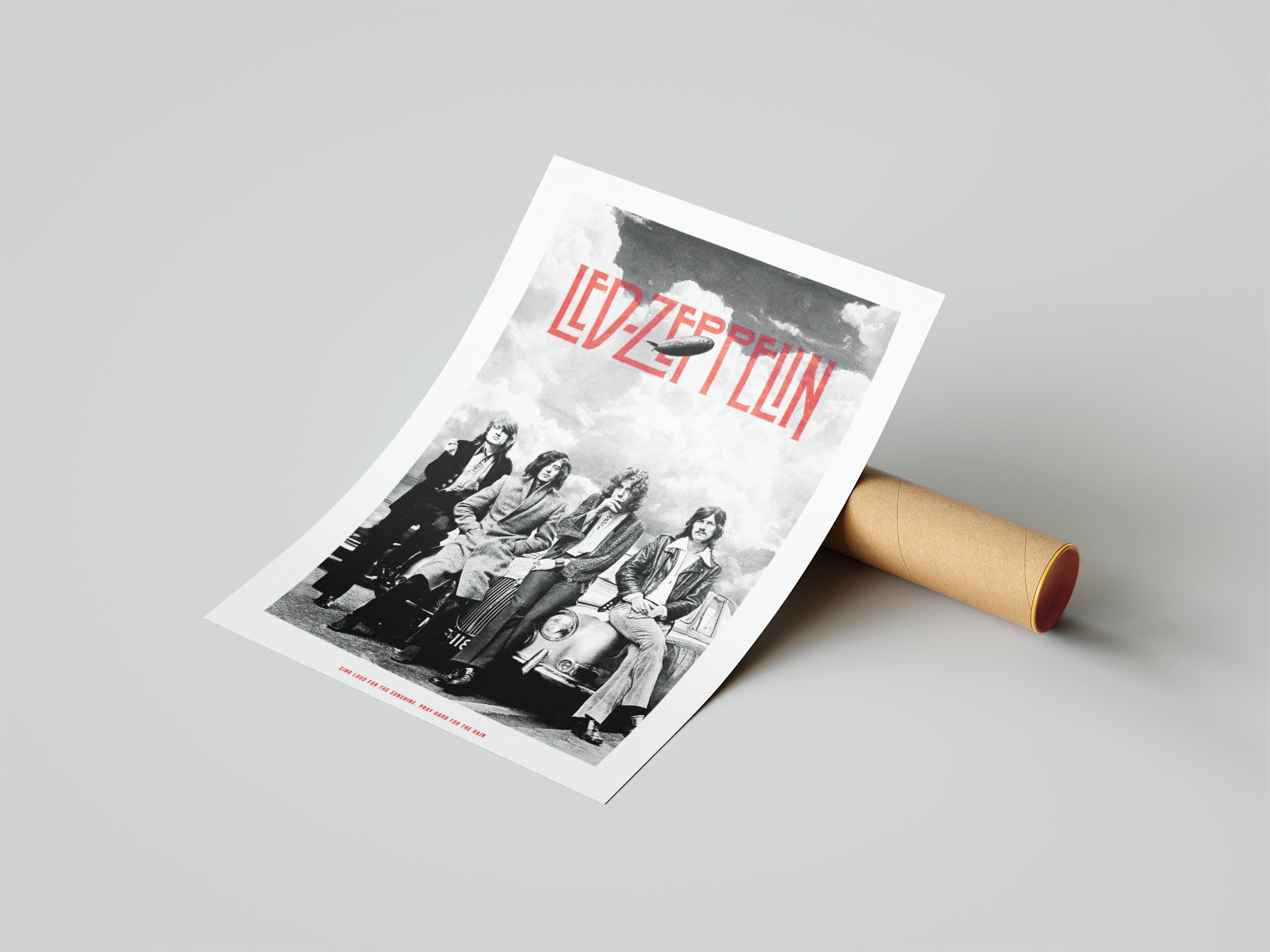 Led Zeppelin BLACK & WHITE - תמונות לבית, לסלון ולמשרד