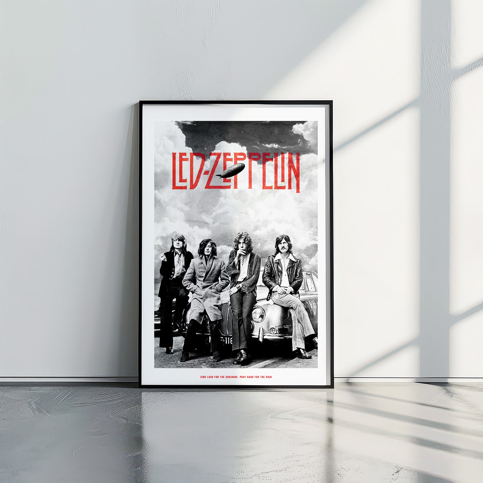 Led Zeppelin BLACK & WHITE - תמונות לבית, לסלון ולמשרד