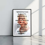 Marilyn Monro Imperfection CLEAN - תמונות לבית, לסלון ולמשרד