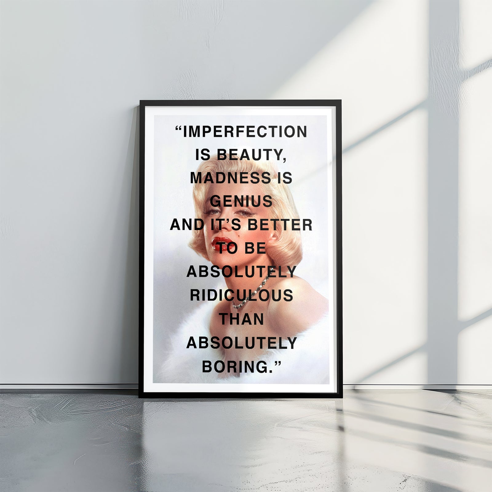 Marilyn Monro Imperfection CLEAN - תמונות לבית, לסלון ולמשרד