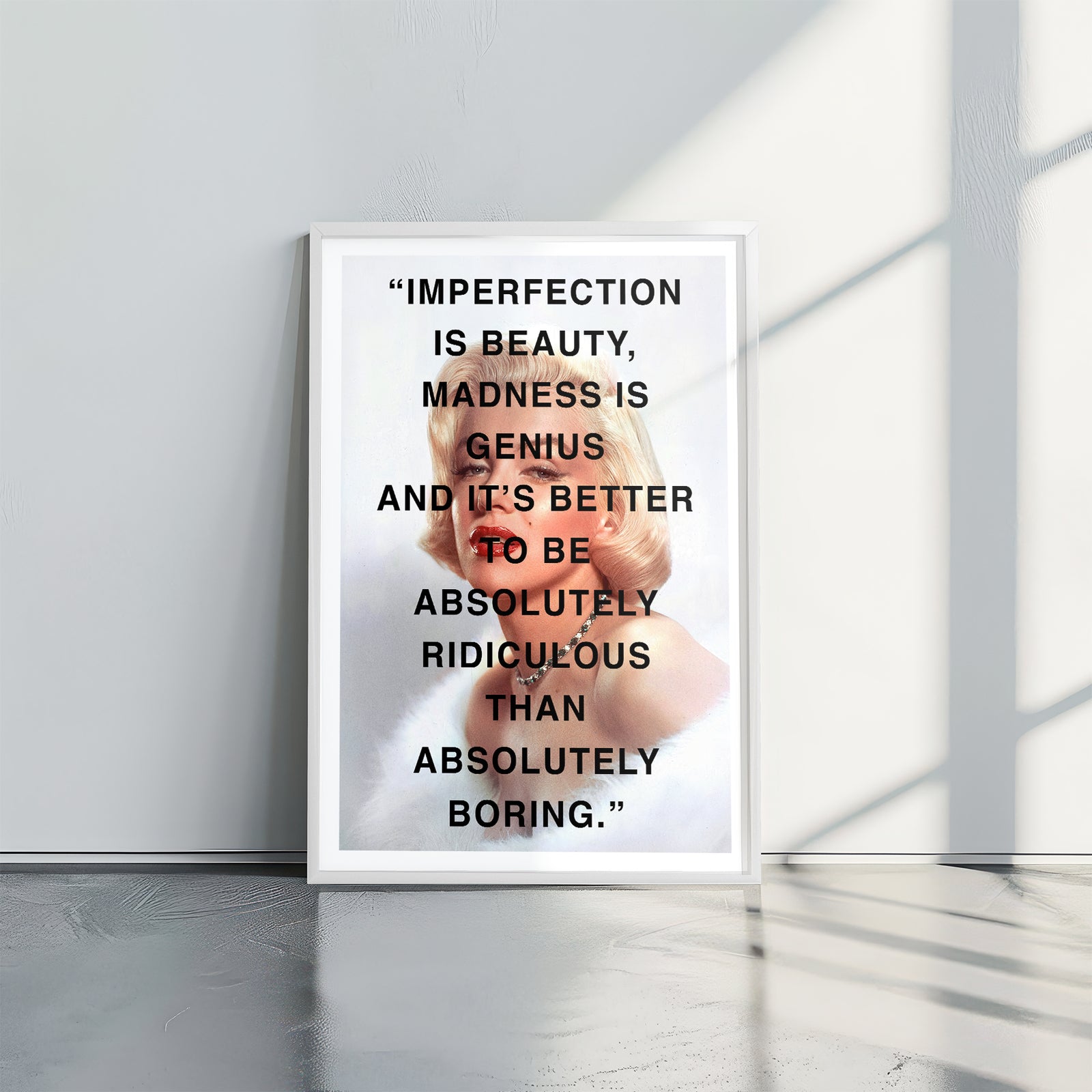 Marilyn Monro Imperfection CLEAN - תמונות לבית, לסלון ולמשרד