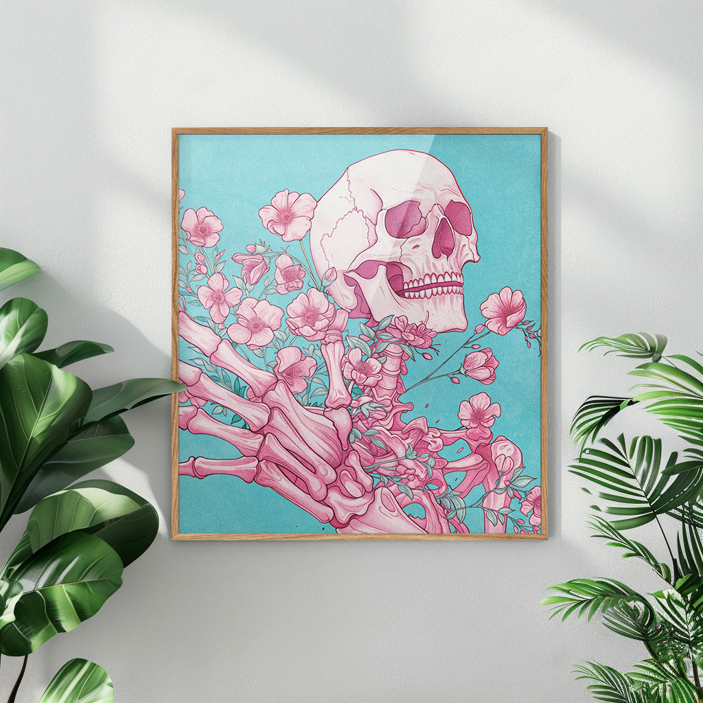 PINK SKULL - תמונות לבית, לסלון ולמשרד