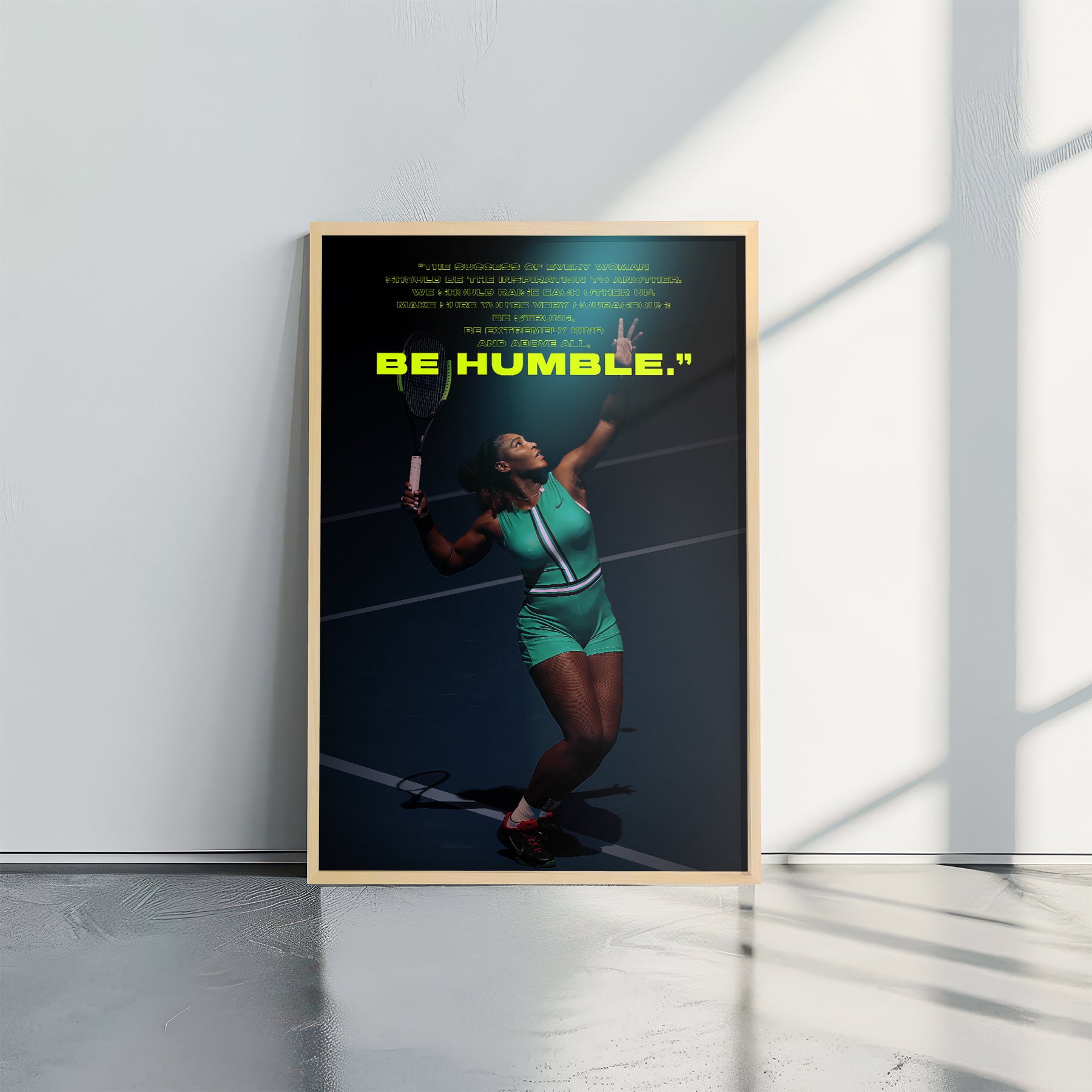Serena Williams Be HUMBLE - תמונות לבית, לסלון ולמשרד