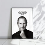 Steve Jobs WHITE - תמונות לבית, לסלון ולמשרד