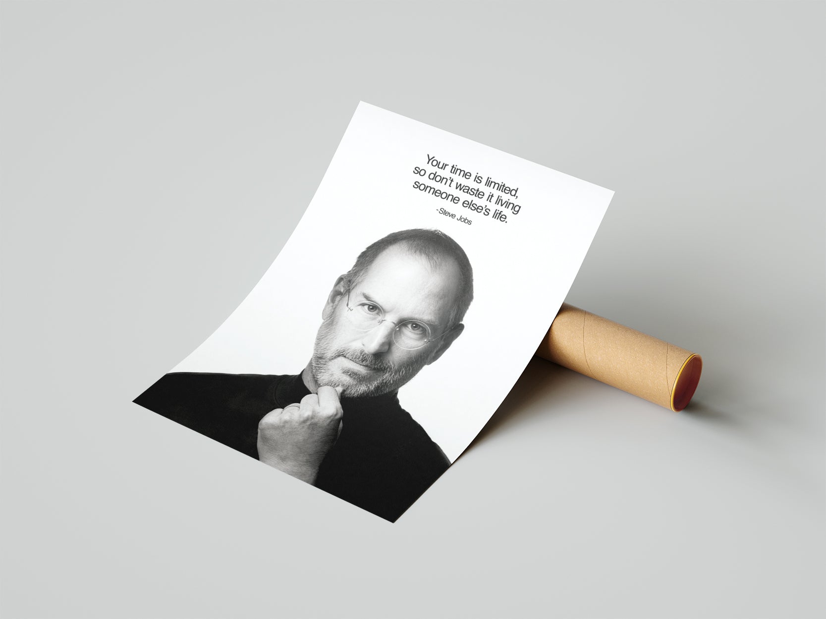 Steve Jobs WHITE - תמונות לבית, לסלון ולמשרד