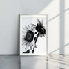 Sunflowers B&W - תמונות לבית, לסלון ולמשרד