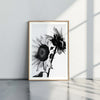 Sunflowers B&W - תמונות לבית, לסלון ולמשרד