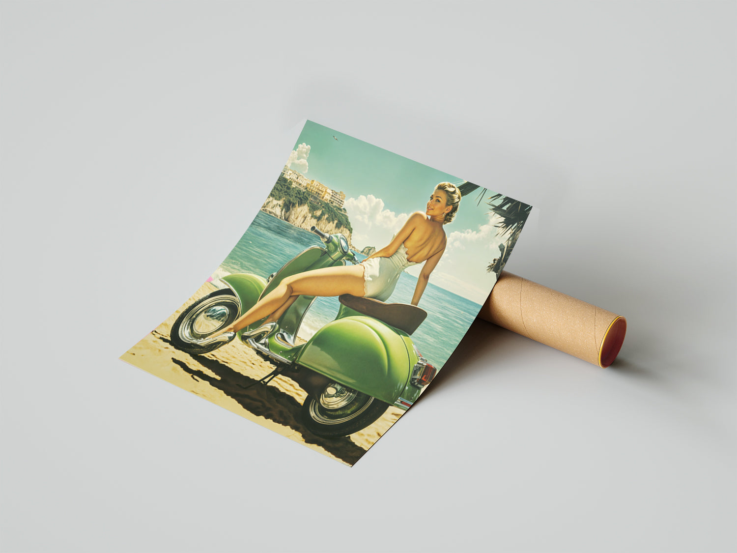 vespa girl - תמונות לבית, לסלון ולמשרד